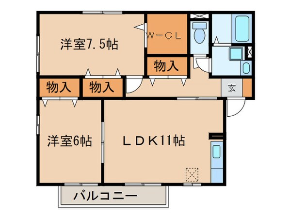 グランヴェ－ルＡ棟の物件間取画像